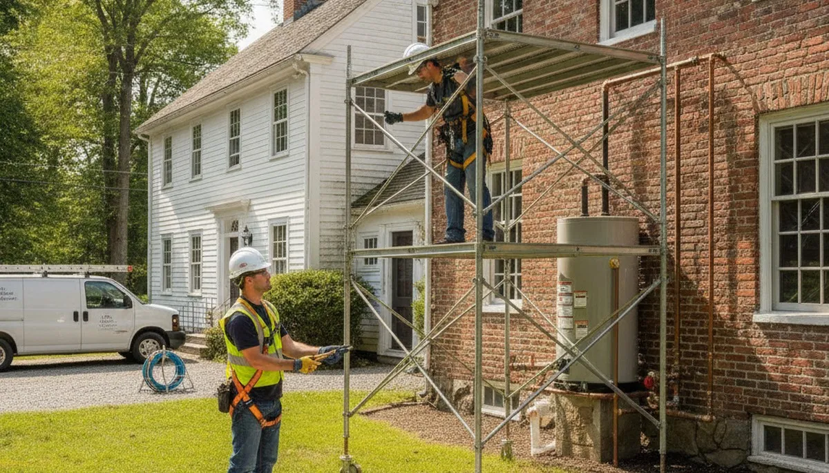 Professional plumber repairing a pipe in Andover, MA for plumbing repair services