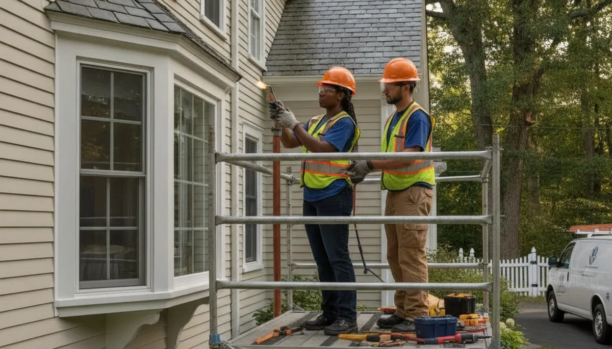 Professional plumber repairing a pipe in Andover, MA for reliable plumbing repair service