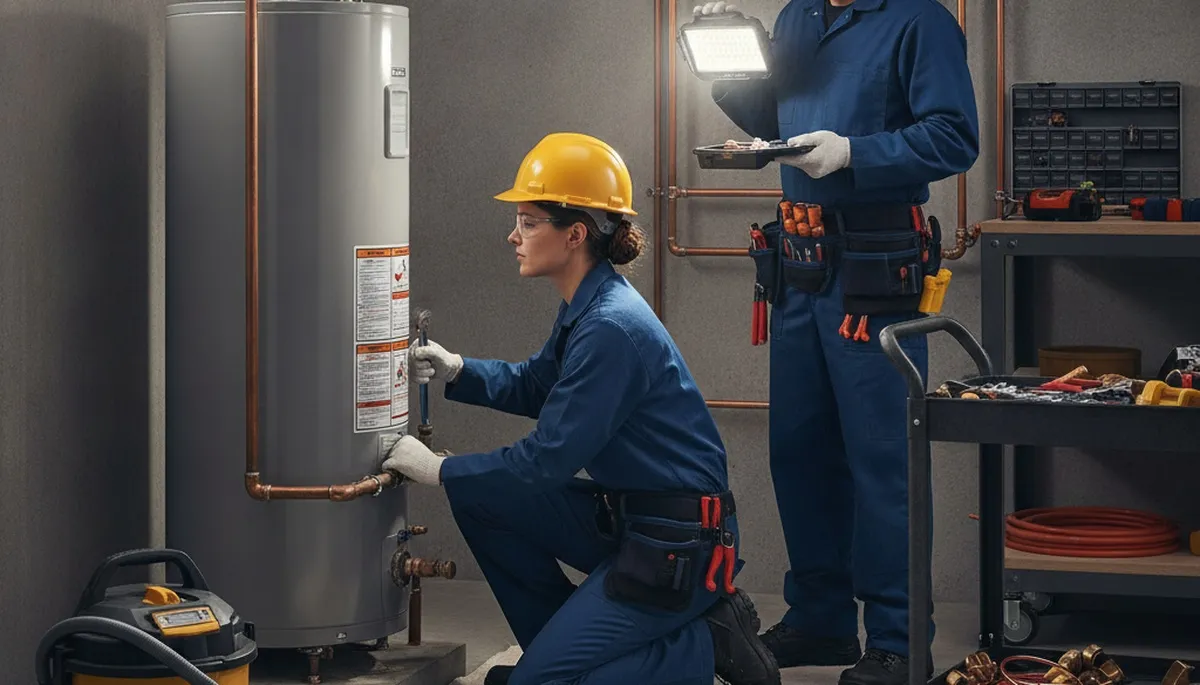 Andover, MA plumber repairing a residential pipe for fast plumbing service