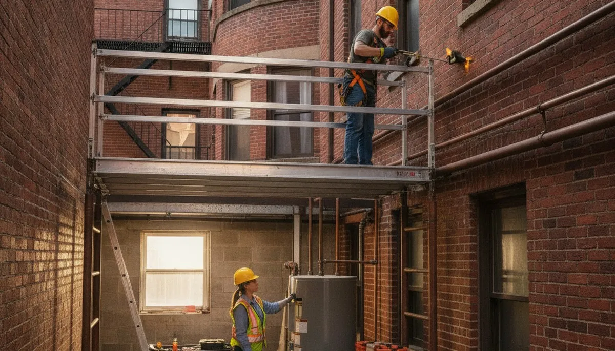 Andover, MA plumber repairing a residential pipe for plumbing repair service