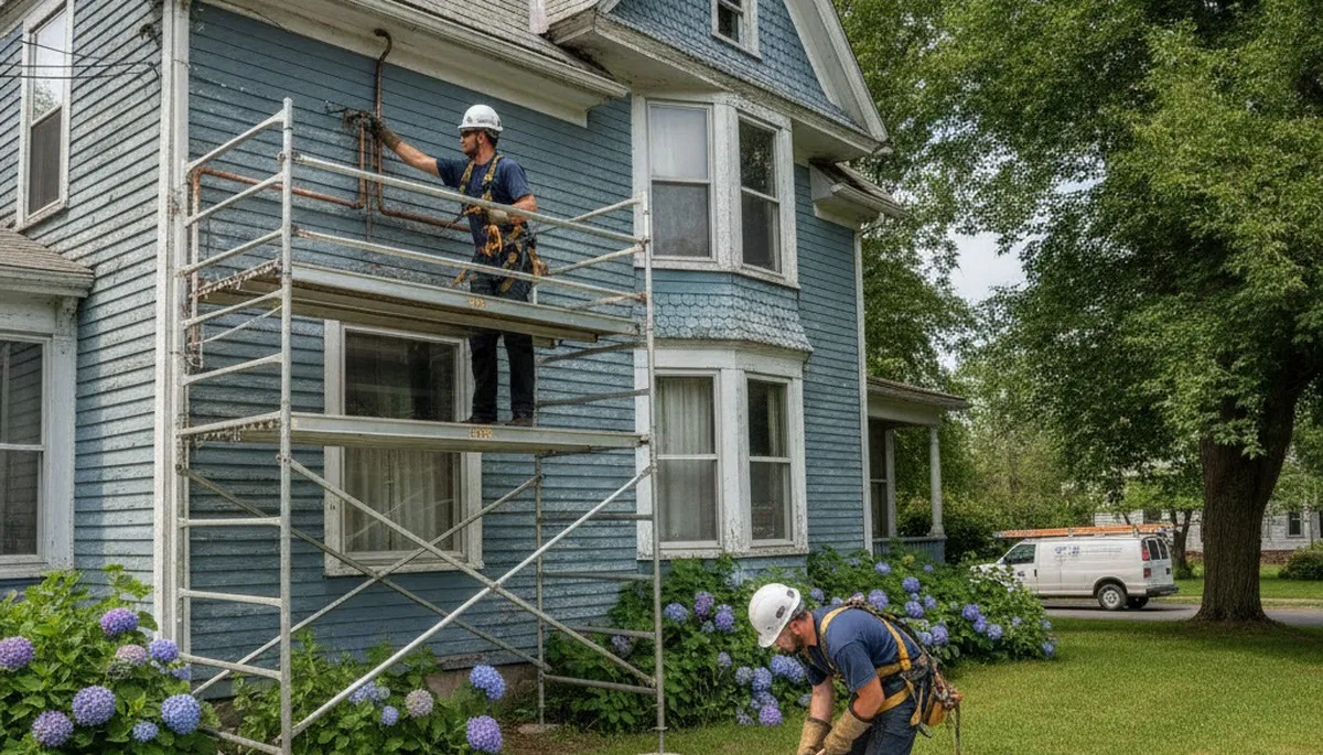 Andover, MA plumber repairing a leaking pipe for residential plumbing service