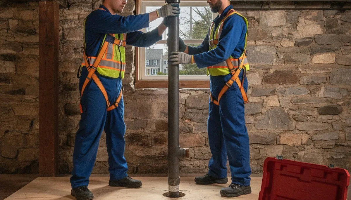 Andover, MA plumber repairing a leaking pipe for local plumbing service