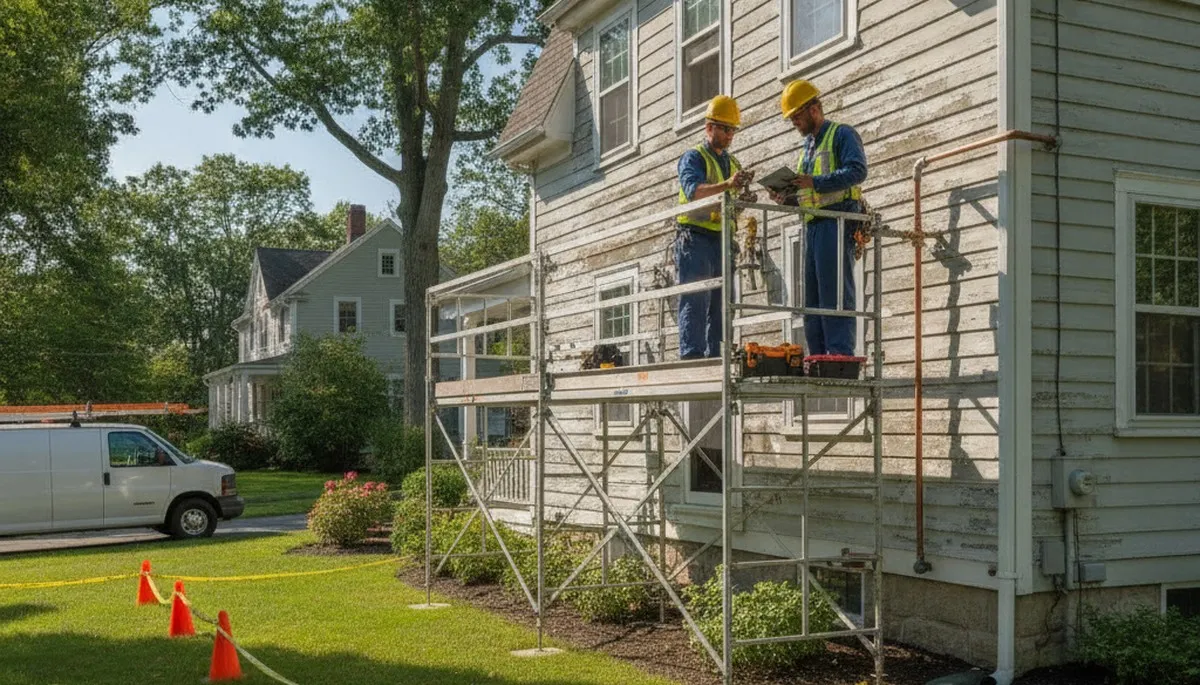 Andover, MA plumber inspecting plumbing repair for a local home service call