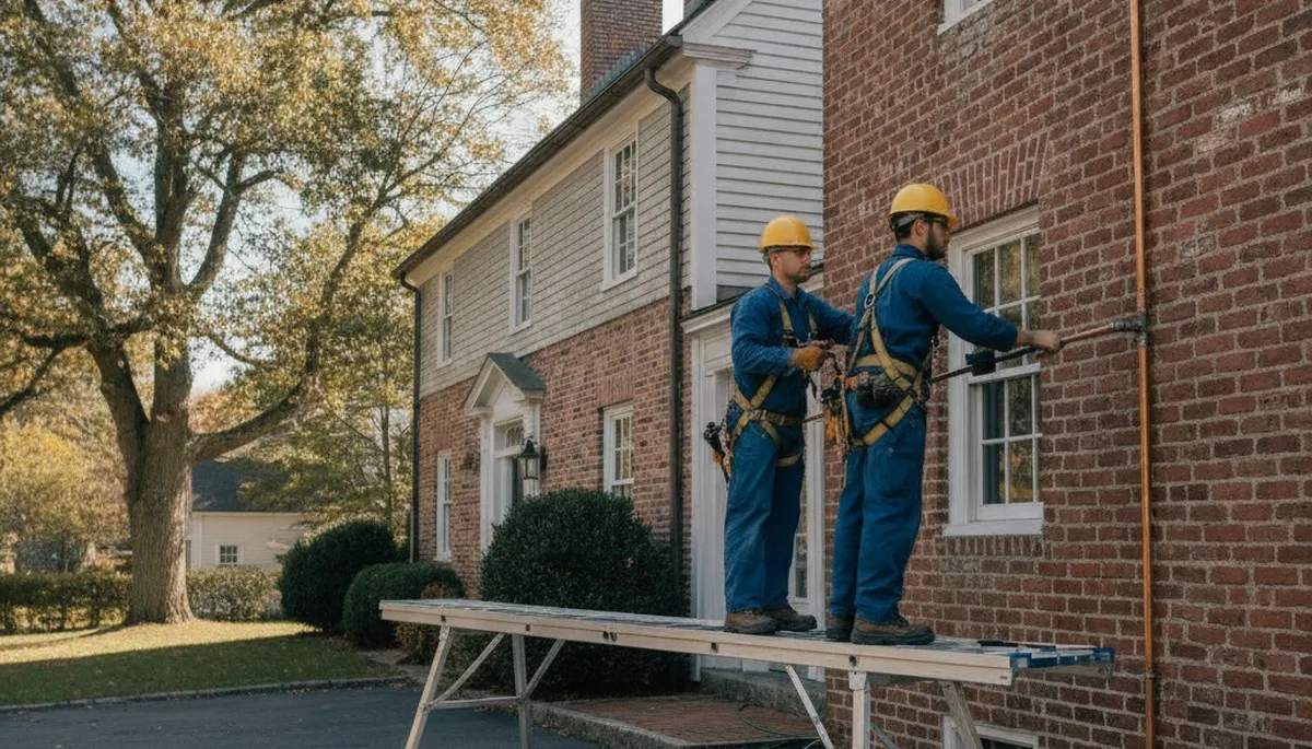 Plumber repairing residential pipes in Andover, MA for reliable plumbing service