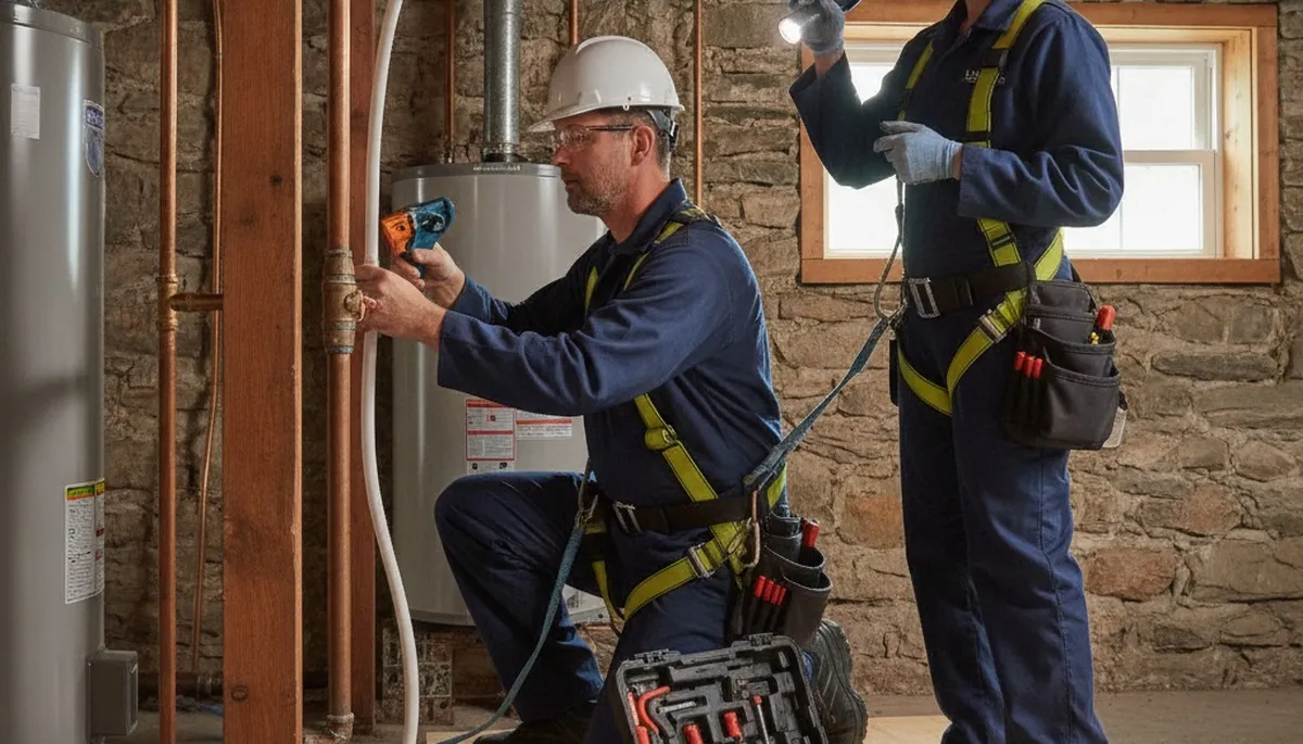 Andover, MA plumber repairing a leak for residential plumbing service
