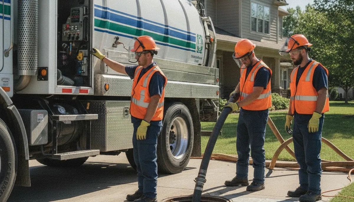 Andover, MA plumber providing septic pumping service for a local home