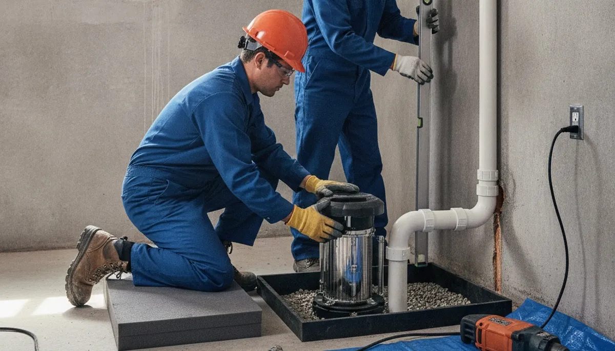 Sump pump installation for Andover, MA homes to protect against wet weather and spring runoff